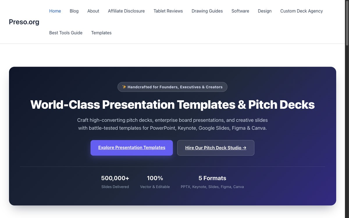 Screenshot of Preso (preso.org)