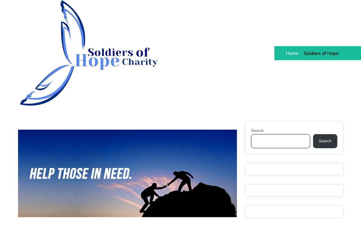 Screenshot of Soldiers of Hope (soldiersofhope.org.au)