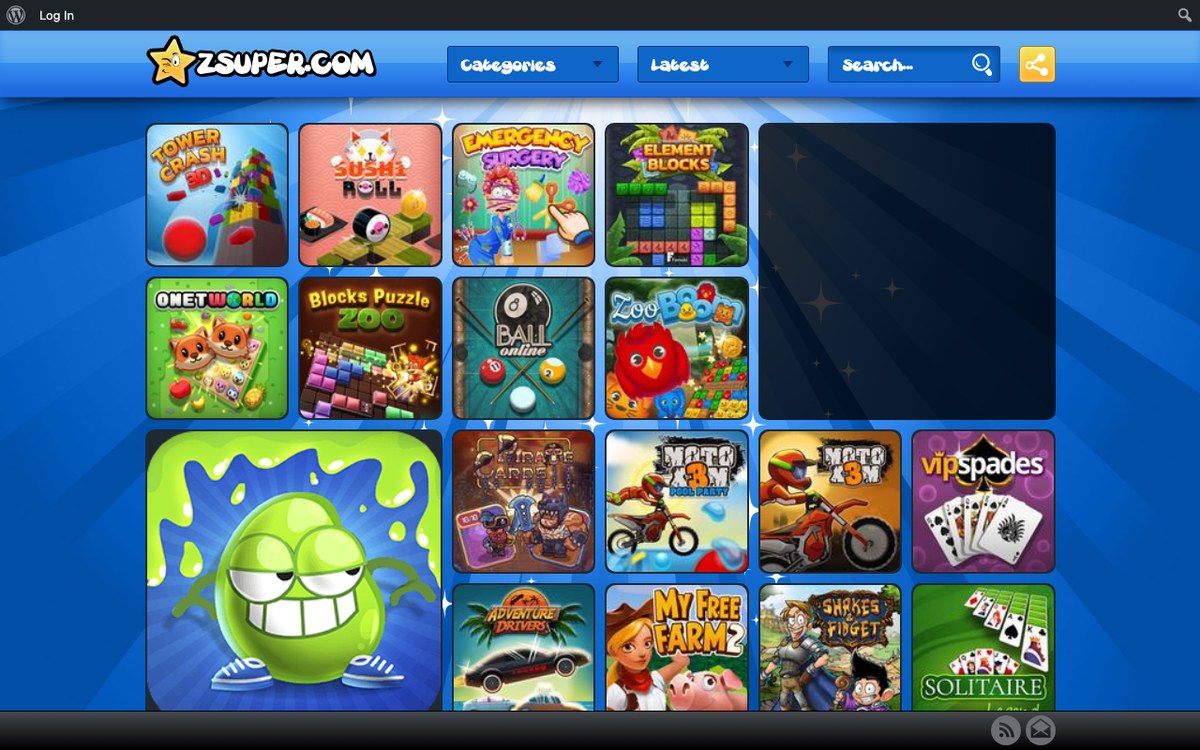 Screenshot of ZSuper (zsuper.com)